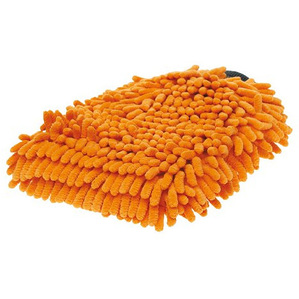 Варежка-шиншилла из микрофибры, оранжевый ворс (20 см x 25 см)
