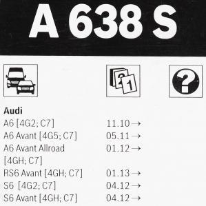 Купить дворники Bosch A638S